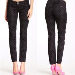 Seven7 Black Polka Dot Skinny Jeans - Size 12